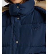 Kurtka Lee SHORT PUFFER WITH HOOD 112371016 Rivet Navy