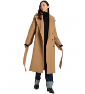 Płaszcz Lee WOOL COAT 112371065 Dark Camel