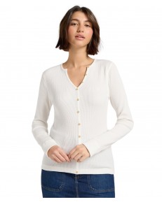 Koszulka Lee WASHED WAFFLE HENLEY 112371290 Ecru