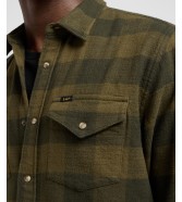 Koszula Lee CLEAN WESTERN SHIRT 112371320 Army Green Buffalo Check