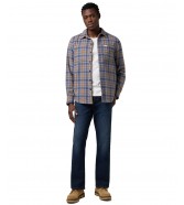 Koszula Wrangler OVERSHIRT 112371408 Navy Tan
