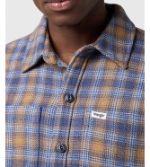 Koszula Wrangler OVERSHIRT 112371408 Navy Tan