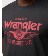 T-shirt Wrangler REGULAR 112371416 Faded Black