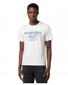 T-shirt Wrangler REGULAR 112371417 Worn White