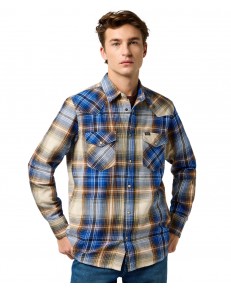 Koszula Wrangler WESTERN SHIRT 112371431 Blue Brown
