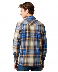 Koszula Wrangler WESTERN SHIRT 112371431 Blue Brown