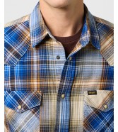 Koszula Wrangler WESTERN SHIRT 112371431 Blue Brown