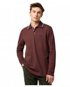 Koszulka Wrangler LS POLO SHIRT 112371508 Mahogany