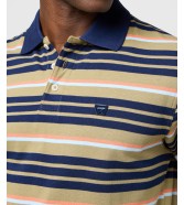 Koszulka Wrangler STRIPE POLO SHIRT 112371510 Aloe