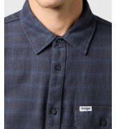 Koszula Wrangler 1 PKT FLANNEL SHIRT 112371523 Midnight Grey