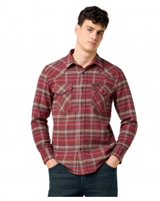 Koszula Wrangler WESTERN SHIRT 112371525 Ruby Wine