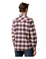 Koszula Wrangler WESTERN SHIRT 112371545 Birch Blue