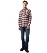 Koszula Wrangler WESTERN SHIRT 112371545 Birch Blue