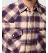 Koszula Wrangler WESTERN SHIRT 112371545 Birch Blue