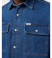 Koszula Wrangler OVERSHIRT 112371546 Retro Blue