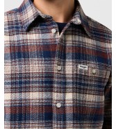 Koszula Wrangler BRUSHED 1 PKT SHIRT 112371556 Navy Birch