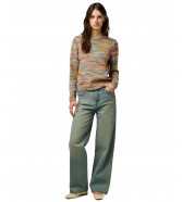 Sweter Wrangler STRIPED SWEATER 112371598 Rainbow