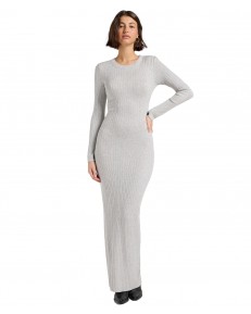 Sukienka Lee CREW NECK MAXI DRESS 112371663 Grey Heather