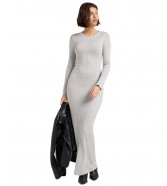 Sukienka Lee CREW NECK MAXI DRESS 112371663 Grey Heather