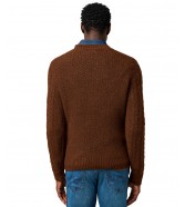 Sweter Wrangler CABLE KNIT SWEATER 112371665 Mahogany Heather
