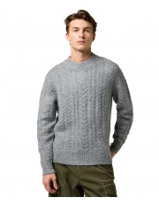 Sweter Wrangler CABLE KNIT SWEATER 112371666 Gray Heather