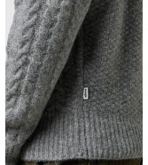 Sweter Wrangler CABLE KNIT SWEATER 112371666 Gray Heather