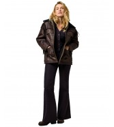 Kurtka Wrangler FRINGE WRANGE JACKET 112371696 Brown Leather