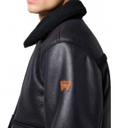 Kurtka Wrangler SHEARLING JACKET 112371854 Black