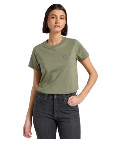 T-shirt Lee PEACE TEE 112371886 Olive Stone