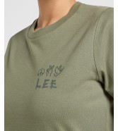 T-shirt Lee PEACE TEE 112371886 Olive Stone