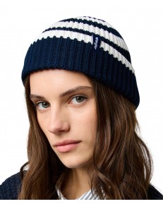 Czapka Wrangler STRIPED BEANIE 112372408 Dark Navy