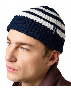 Czapka Wrangler STRIPED BEANIE 112372408 Dark Navy