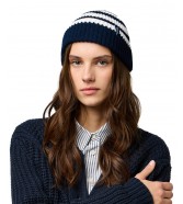 Czapka Wrangler STRIPED BEANIE 112372408 Dark Navy