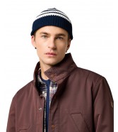 Czapka Wrangler STRIPED BEANIE 112372408 Dark Navy
