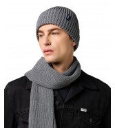Zestaw Wrangler SCARF BEANIE SET 112372423 Mid Grey Mel