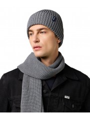 Zestaw Wrangler SCARF BEANIE SET 112372423 Mid Grey Mel
