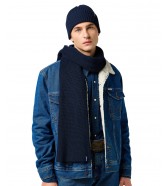 Zestaw Wrangler SCARF BEANIE SET 112372439 Dark Navy