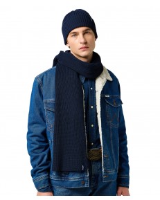 Zestaw Wrangler SCARF BEANIE SET 112372439 Dark Navy
