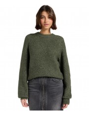 Sweter Lee KNIT SWEATER 112372630 Olive Gray