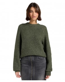 Sweter Lee KNIT SWEATER 112372630 Olive Gray