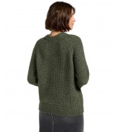Sweter Lee KNIT SWEATER 112372630 Olive Gray