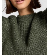 Sweter Lee KNIT SWEATER 112372630 Olive Gray