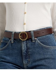 Pasek Lee ROUND BUCKLE BELT 112372928 Dark Brown