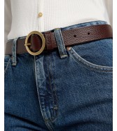 Pasek Lee ROUND BUCKLE BELT 112372928 Dark Brown