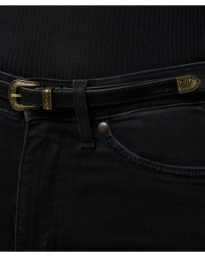 Pasek Lee THIN WESTERN BELT 112372930 Black