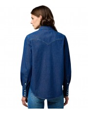 Koszula Wrangler WESTERN SHIRT 112373036 Dark Wash
