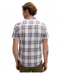 Koszula Lee SS WESTERN SHIRT 112376545 Academy Blue Plaid