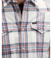 Koszula Lee SS WESTERN SHIRT 112376545 Academy Blue Plaid
