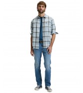 Koszula Lee LEESURE SHIRT 112376583 Concrete Gray Plaid