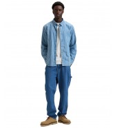 Koszula Lee WORKWEAR BUTTON DOWN 112376596 Denim Stripe